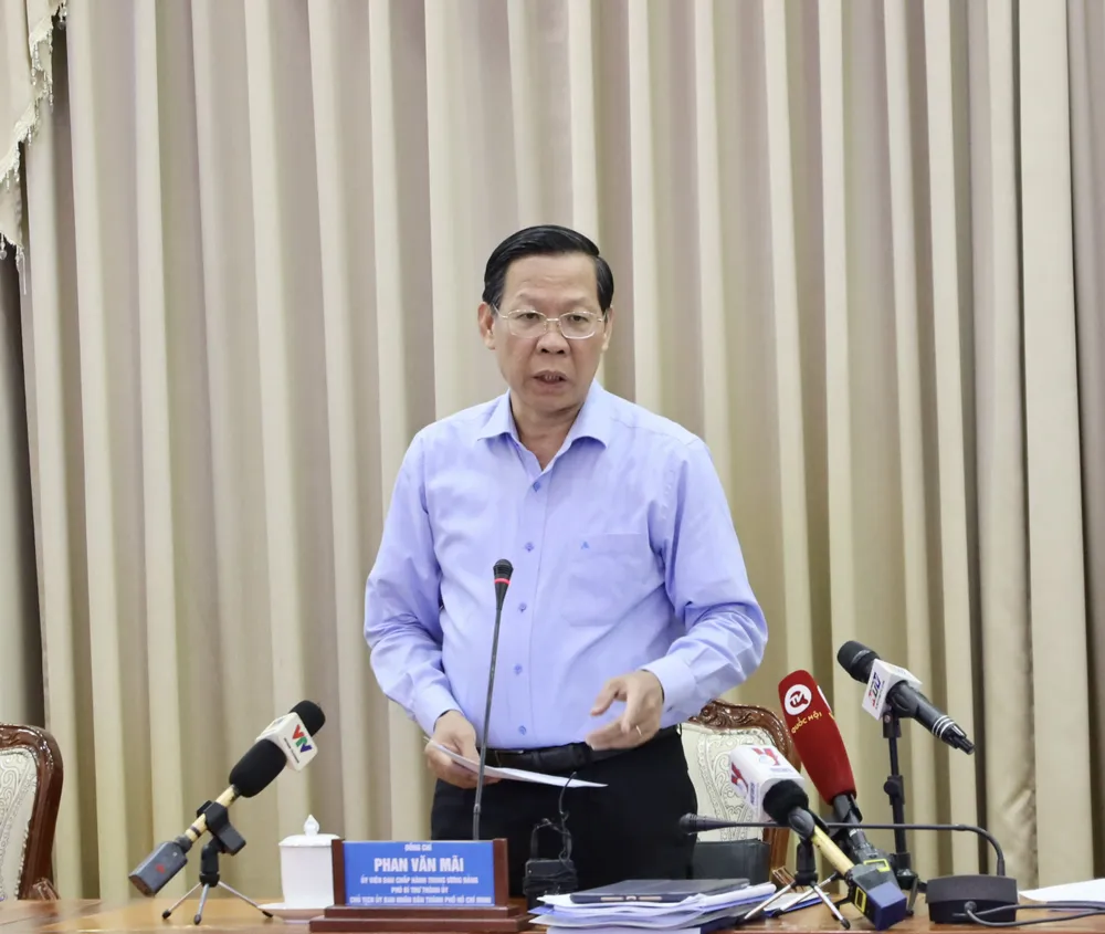 Ông Phan Văn Mãi, Chủ tịch UBND TP.HCM, sẽ kiểm tra các công trình vào tháng 6-2024. Ảnh: TTBC ong-phan-van-mai-1.jpg