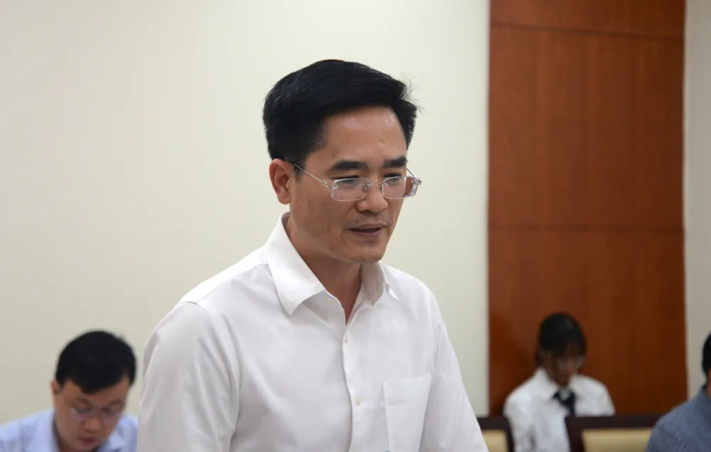 Giám đốc Sở GTVT Trần Quang Lâm chia sẻ về việc giải ngân đầu tư công. Ảnh: HÀ THƯ du-an-ton-dong-2.jpg