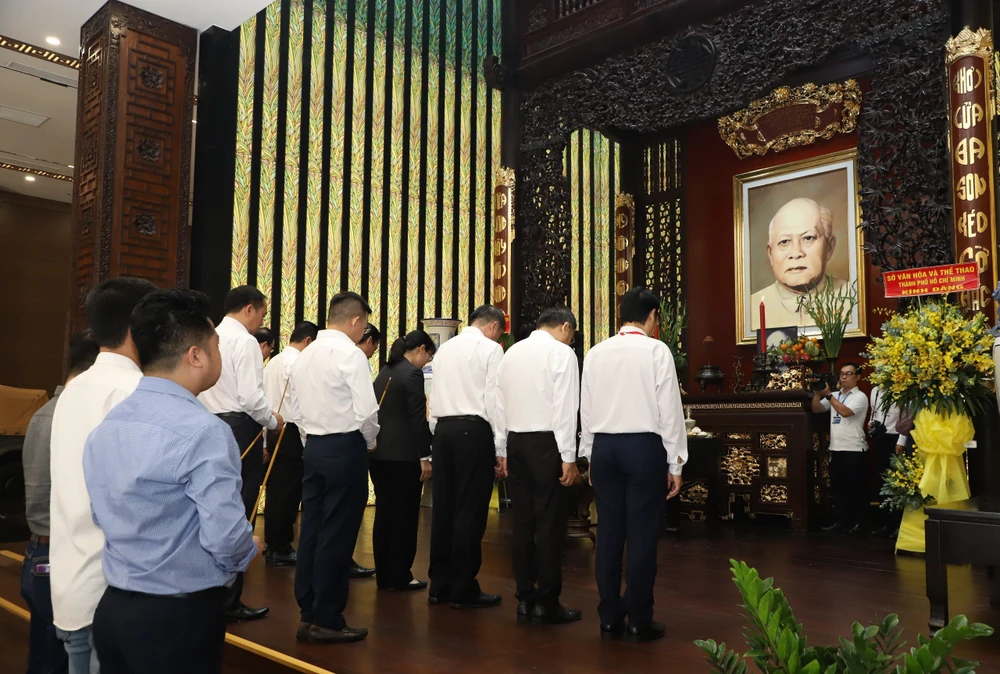Bảo tàng Tôn Đức Thắng đang được xây dựng gần hoàn thiện. Ảnh: HÀ THƯ chu-tich-ton-duc-thang-2.jpg