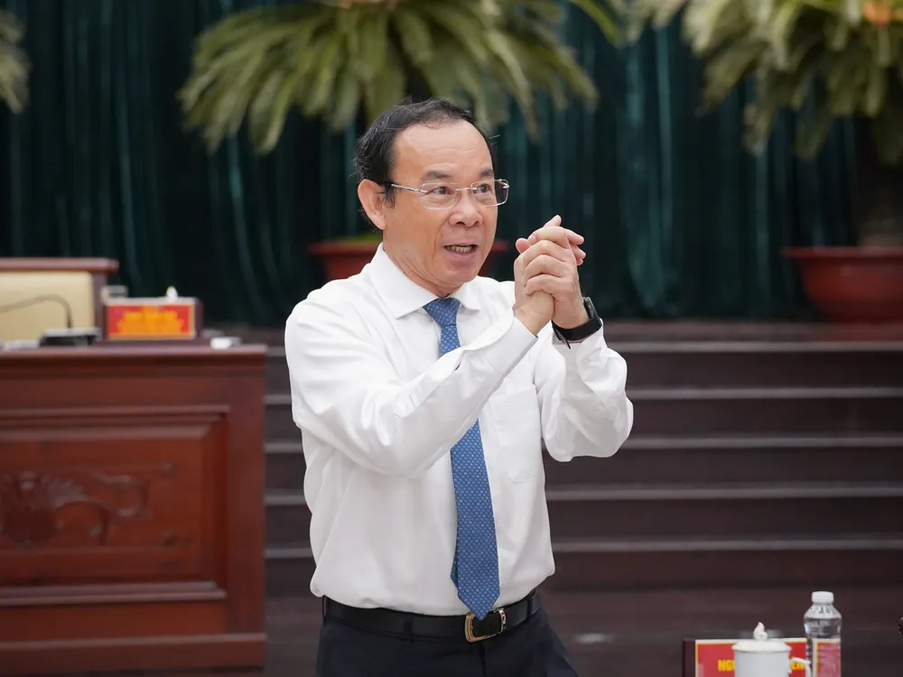 Bí thư Thành ủy TP.HCM Nguyễn Văn Nên tham dự kỳ họp. Ảnh: THUẬN VĂN bao-so-3-5.jpg