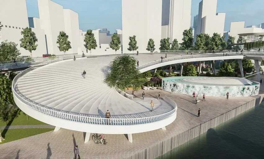 Cầu đi bộ hình lá dừa nước qua sông Sài Gòn là dự án trọng điểm của TP.HCM-cau-di-bo.jpg