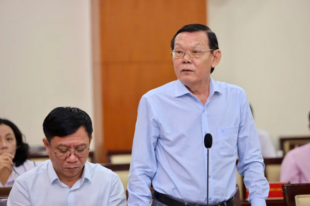 Ông Nguyễn Tấn Phong, Chủ tịch Hội Nhà báo TP.HCM. Ảnh: NGUYỆT NHI pho-bi-thuong-truc-thanh-uy-tp.hcm-nguyen-ho-hai-3.jpg