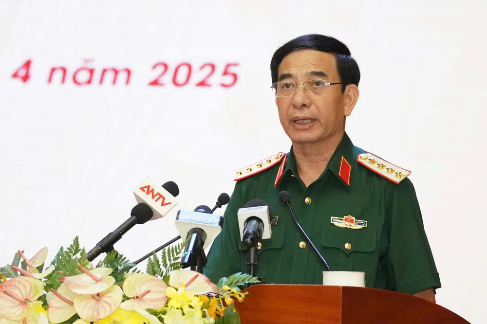 Đại tướng Phan Văn Giang, Bộ trưởng Bộ Quốc phòng, khẳng định Đại thắng mùa Xuân 1975 là thắng lợi vĩ đại nhất. Ảnh: THUẬN VĂN dai-thang-mua-xuan-1975-1.jpg