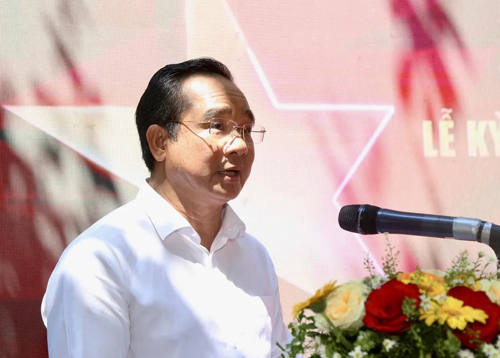 Chủ tịch UBND TP.HCM Nguyễn Văn Được phát biểu tại buổi lễ. Ảnh: HOÀNG GIANG ong-le-hai-binh-1.jpg
