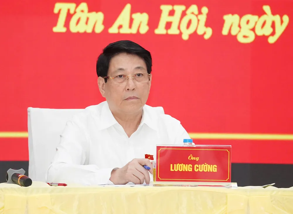 Chủ tịch nước Lương Cường tiếp xúc cử tri tại TP.HCM