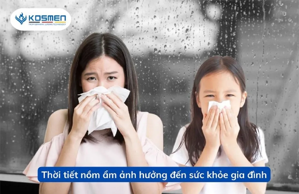 Thời tiết nồm ẩm ảnh hưởng đến sức khỏe người thân trong gia đình