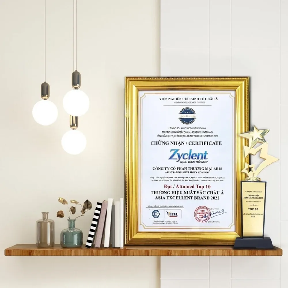 Chứng nhận đạt TOP 10 thương hiệu xuất sắc Châu Á 2022. Chứng nhận đạt TOP 10 thương hiệu xuất sắc Châu Á 2022.