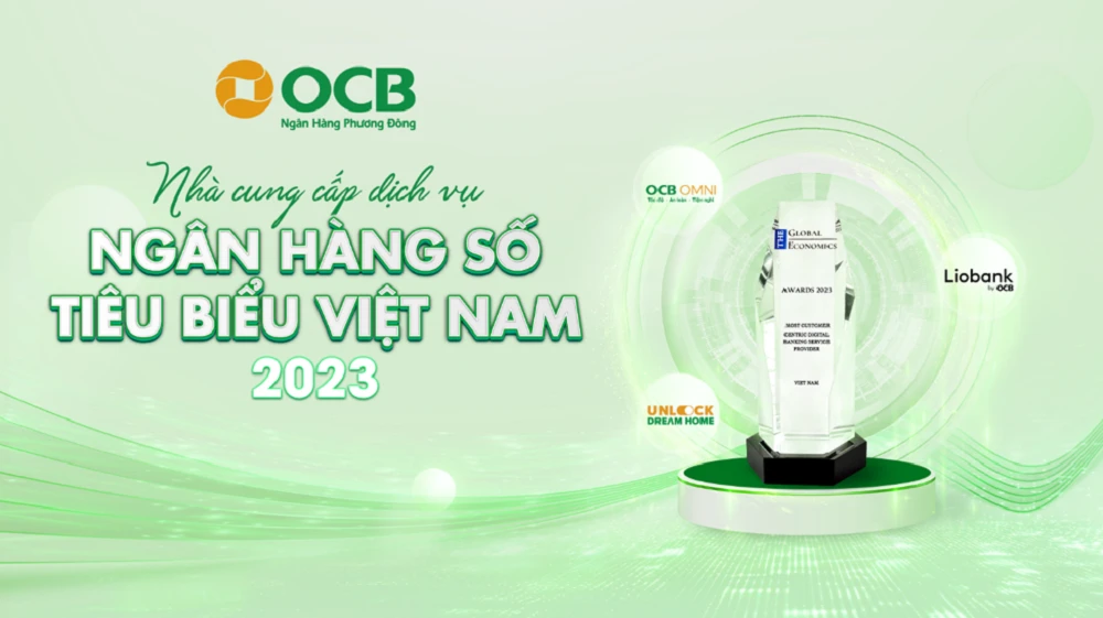 OCB là ngân hàng duy nhất được xướng tên ở hạng mục “Nhà cung cấp dịch vụ Ngân hàng số tiêu biểu”