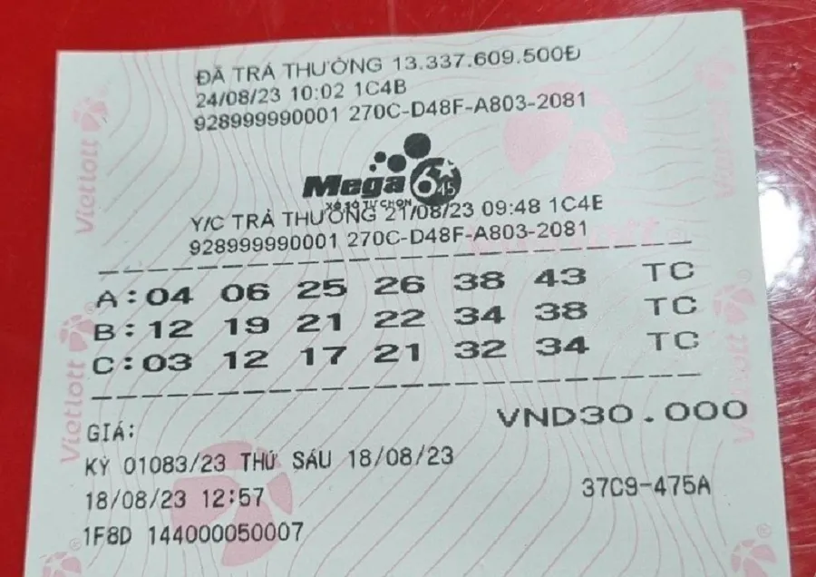 Đã hơn 7 năm ra mắt thị trường xổ số tại Việt Nam, Mega 6/45 vẫn luôn là sản phẩm được nhiều người chơi lựa chọn để giải trí và cầu may mắn (Nguồn: Vietlott) Đã hơn 7 năm ra mắt thị trường xổ số tại Việt Nam, Mega 6/45 vẫn luôn là sản phẩm được nhiều người chơi lựa chọn để giải trí và cầu may mắn (Nguồn: Vietlott)