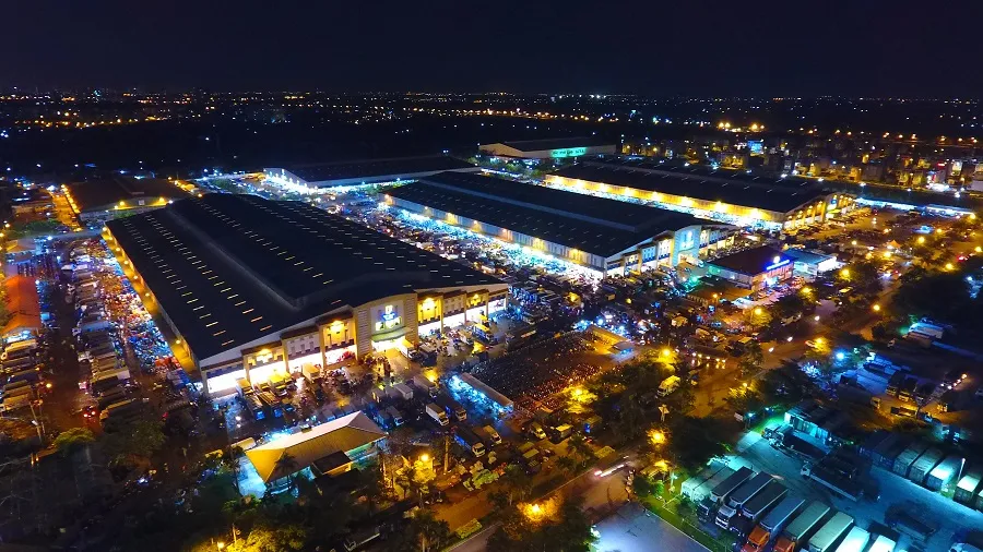 Toàn cảnh chợ đầu mối Nông Thủy Hải sản Bình Điền có quy mô lớn nhất cả nước. Ảnh: SATRA satra-hop-tac-voi-nhat-ban3.jpg