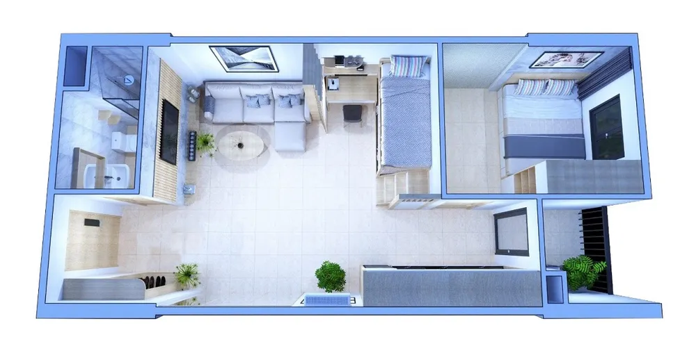Thiết kế căn hộ 47m2 tại dự án với 1 phòng khách, 1 phòng ngủ và 1 không gian đa năng can-ho-o-Quy-Nhon1.jpg