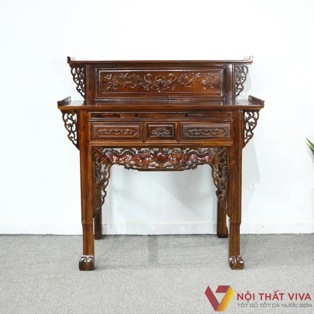 Bàn thờ gỗ đa dạng mẫu mã, giá tiền, giao hàng nhanh tại Nội thất Viva. Cùng Nội thất Viva phân biệt các mẫu bàn thờ gỗ thịnh hành nhất hiện nay