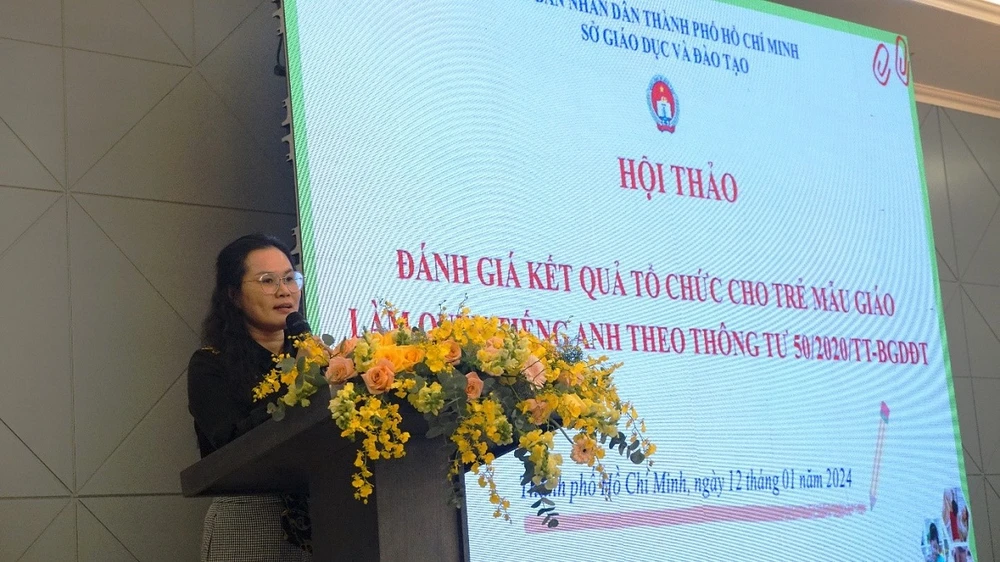 Cần đánh giá việc trẻ mầm non làm quen với tiếng Anh