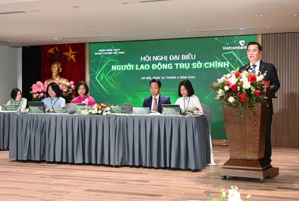 Hội nghị đại biểu người lao động Trụ sở chính Vietcombank năm 2024 thành công tốt đẹp