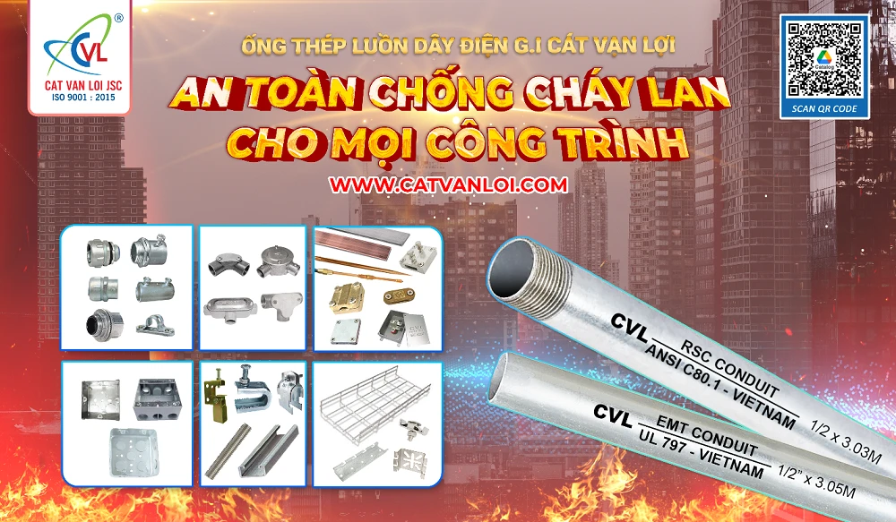 Ống thép luồn dây điện Cát Vạn Lợi với khả năng chống cháy, chịu được nhiệt độ cao Ống thép luồn dây điện Cát Vạn Lợi: Bảo vệ an toàn cho công trình xây dựng