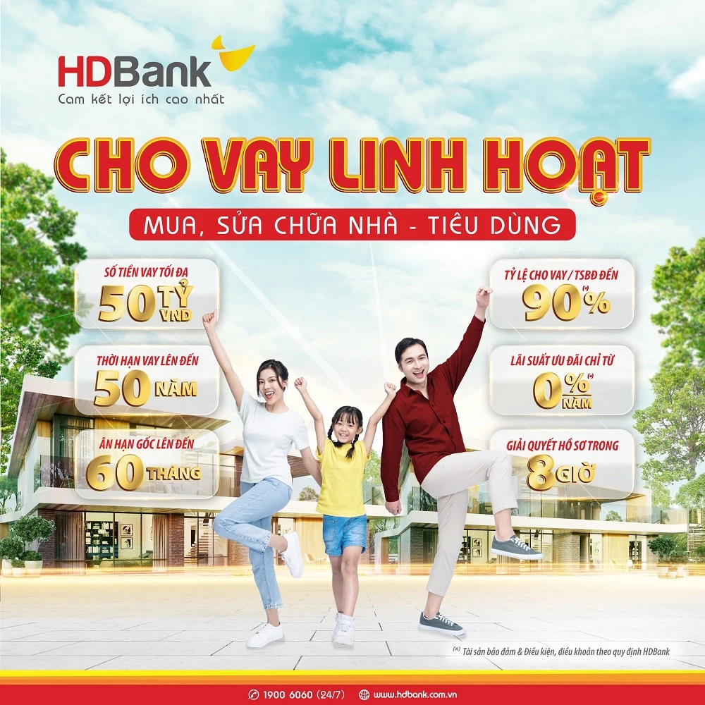 Thị trường bất động sản ấm thêm khi HDBank cho vay đến 50 năm với tỷ lệ 90% giá trị tài sản thế chấp