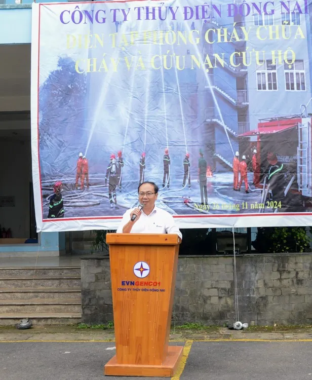 Công ty Thủy điện Đồng Nai diễn tập phòng cháy chữa cháy và cứu nạn cứu hộ