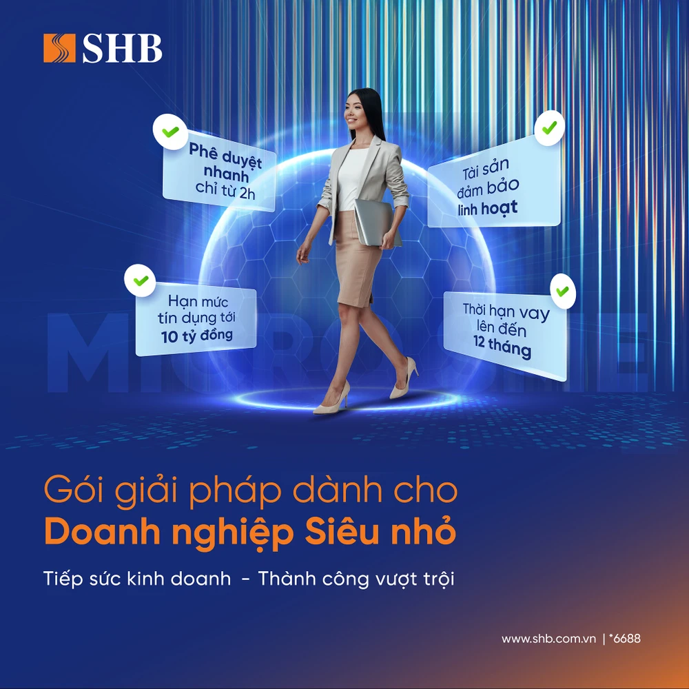 Gói sản phẩm tài trợ siêu linh hoạt dành cho doanh nghiệp siêu nhỏ từ SHB