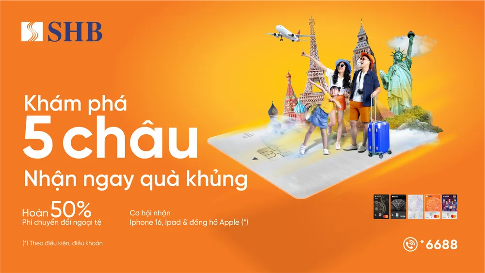 Chủ thẻ SHB có cơ hội sở hữu chiếc Iphone 16 Promax đời mới nhất Khám phá hệ sinh thái 'Gia đình thẻ SHB'