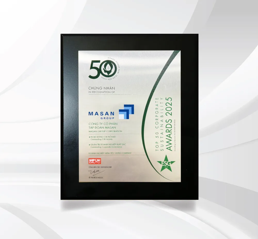 Năm thứ 4 liên tiếp Masan có tên trong Top 50 Doanh nghiệp phát triển bền vững