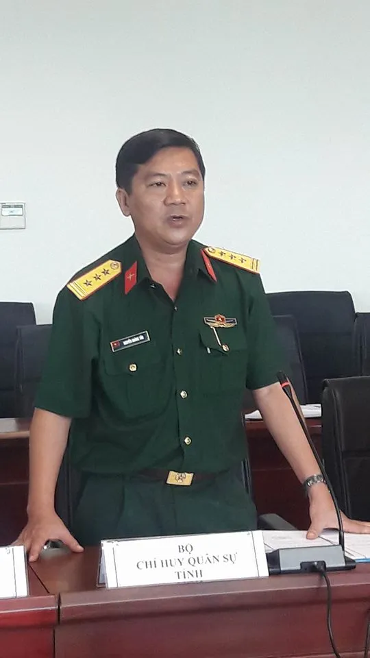 Thông báo chính thức về vụ rơi máy bay ở núi Dinh ảnh 2 thượng tá Nguyễn Hoàng Tấn- chủ nhiệm chính trị Bộ chỉ huy QS tỉnh BRVT