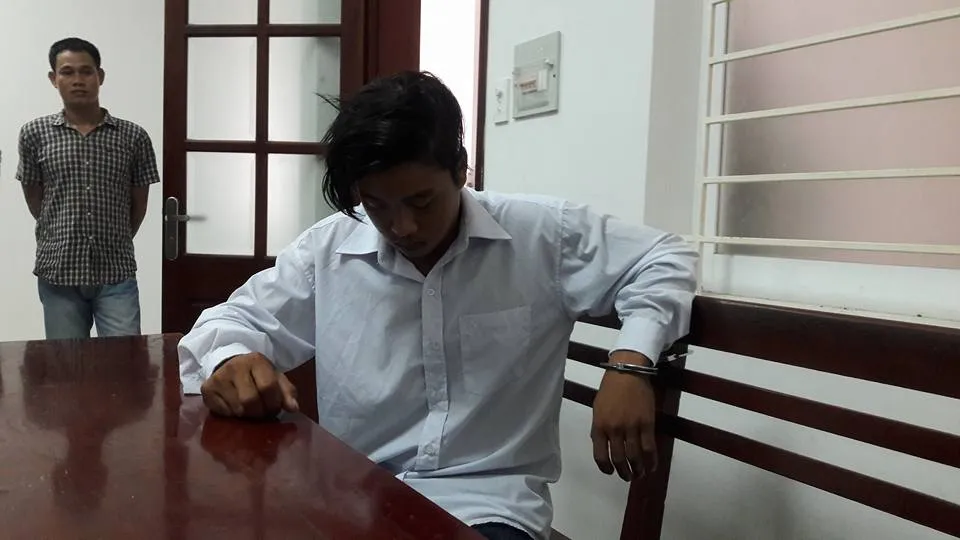 Châu Minh Nhân tại cơ quan công an