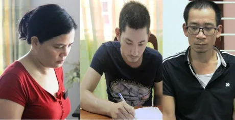 Từ trái sang: Hoàng Thị Ngọc Lan, Nguyễn Văn Toàn, Trần Hữu Thịnh