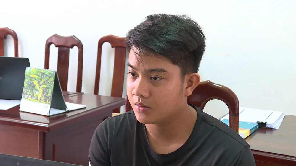 Nguyễn Hữu Đạt tại công an tỉnh Bà Rịa - Vũng Tàu. Ảnh: BRVT