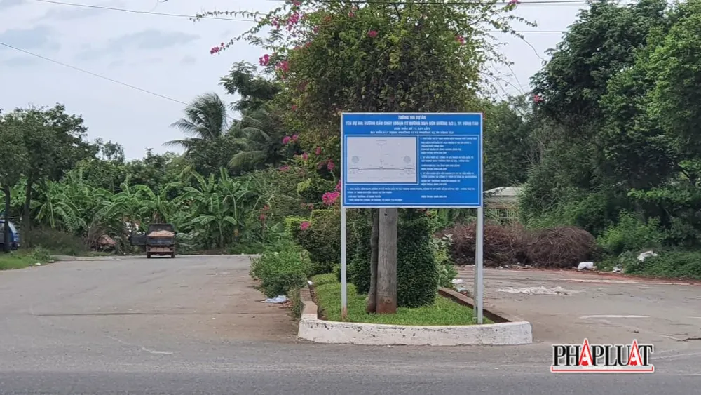 Dự án đường Cầu Cháy, phường 11, TP Vũng Tàu được bố trí vốn trong năm 2022 nhưng theo lãnh đạo thành phố, dự án chưa thể triển khai vì một số khó khăn, vướng mắc. Ảnh: TK