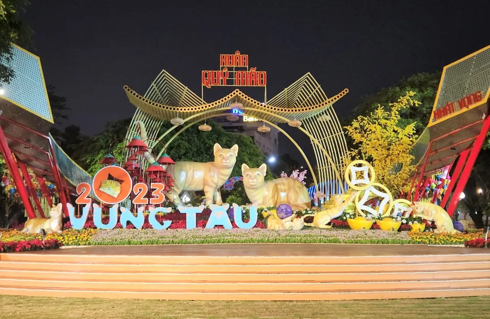 Hội hoa Xuân TP Vũng Tàu năm nay được mở sớm, phục vụ người dân, du khách đến vui chơi ngay từ dịp Tết dương lịch. Ảnh:TK