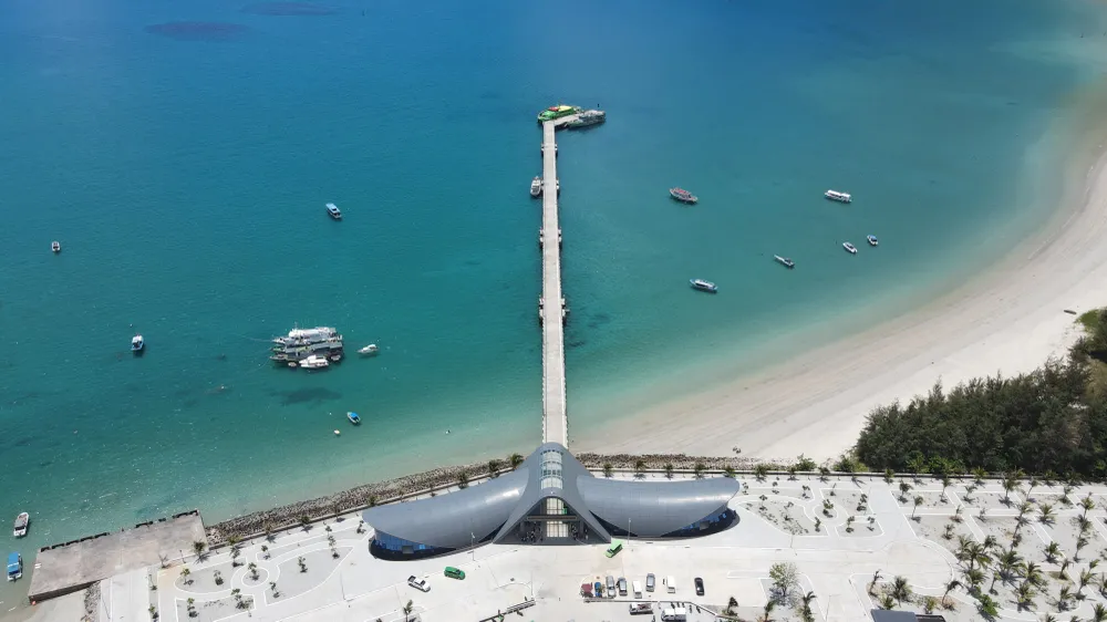 Cảng tàu khách Côn Đảo sau khi được xây dựng có cầu cảng dài 50m, chiều rộng 12m. Ảnh: MC