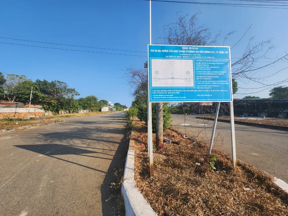 Đường Cầu Cháy, Vũng Tàu đang tiến hành bồi thường, GPMB để thi công. Ảnh: TK Đường Cầu Cháy, Vũng Tàu đang tiến hành bồi thường, GPMB để thi công. Ảnh: TK