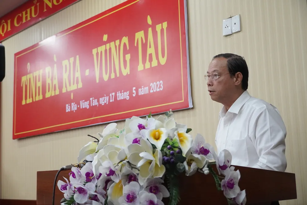 Ông Nguyễn Văn Thọ, chủ tịch UBND tỉnh-tổ trưởng Tổ công tác đặc biệt phát biểu. Ảnh: TK