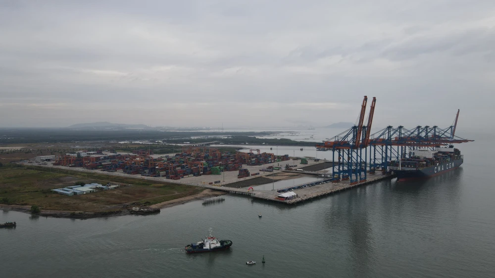 Khu vực cảng Gemalink (Cái Mép, Bà Rịa-Vũng Tàu). Ảnh:KN