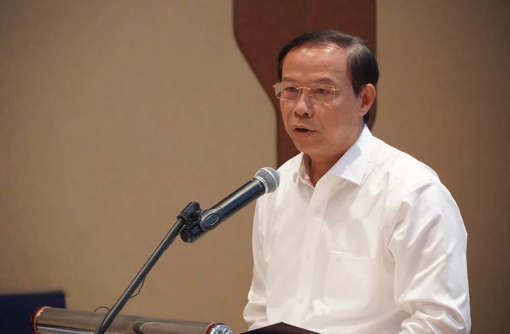 Ông Nguyễn Văn Thọ, chủ tịch UBND tỉnh Bà Rịa-Vũng Tàu tại tọa đàm. Ảnh: TK