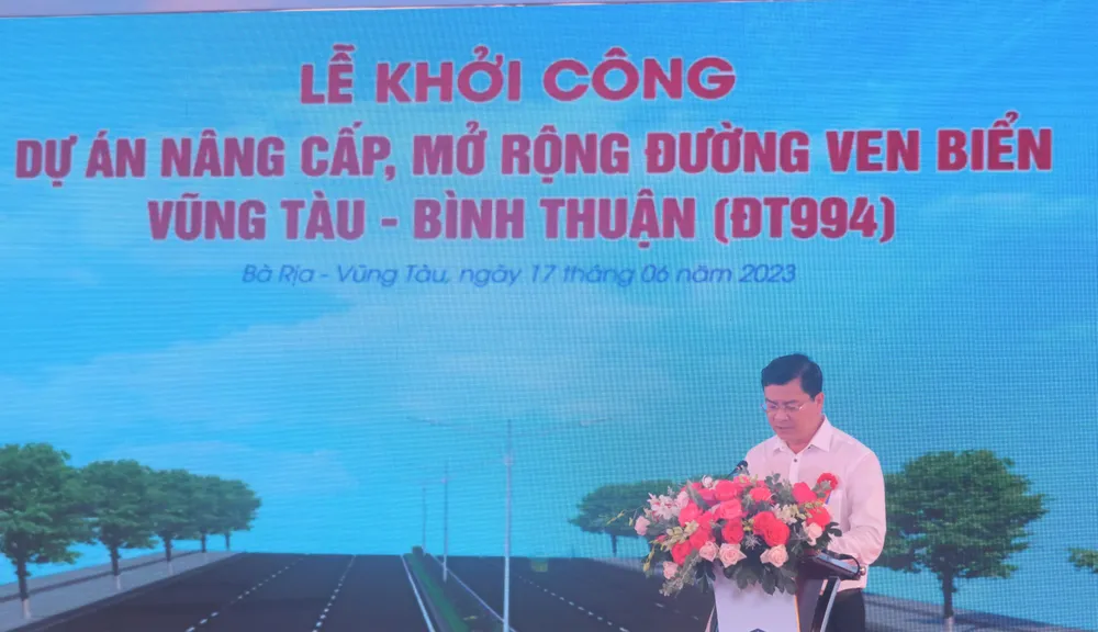 Ông Nguyễn Công Vinh, Phó Chủ tịch UBND tỉnh Bà Rịa-Vũng Tàu phát biểu tại buổi lễ. Ảnh: TK Ông Nguyễn Công Vinh, Phó Chủ tịch UBND tỉnh Bà Rịa-Vũng Tàu phát biểu tại buổi lễ. Ảnh: TK