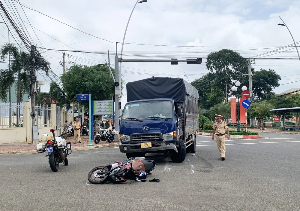 Hiện trường vụ tai nạn. Ảnh: ĐT