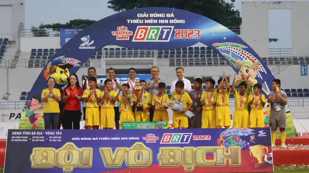 Đội U-11 TP.Vũng Tàu đạt chức vô địch Cup BRT năm 2023. Ảnh: TK Đội U-11 TP.Vũng Tàu đạt chức vô địch Cup BRT năm 2023. Ảnh: TK
