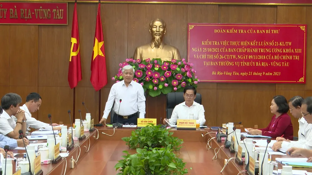 Đoàn kiểm tra 891 làm việc với Ban Thường vụ Tỉnh ủy Bà Rịa-Vũng Tàu. Ảnh: TK Doan_ban_bi_thi_lam_viec_tai_BRVT.jpg