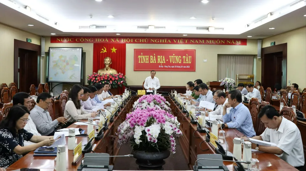 Ban chỉ đạo đề án 06 họp ngày 25-10. Ảnh: TD Chu-tich-UBND-tinh-Ba-Ria-Vung-Tau.jpg