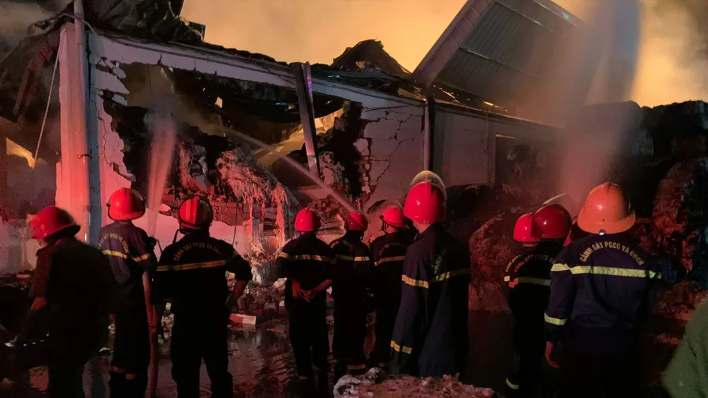 Bà Rịa- Vũng Tàu: Một công ty sợi vải bị cháy lần thứ 4 trong 11 năm