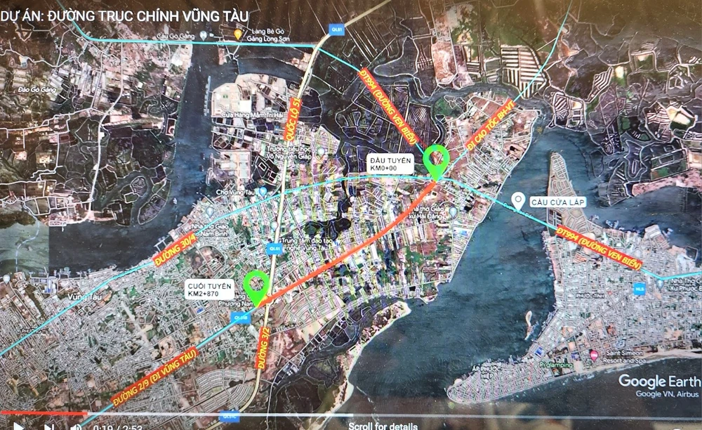 Sơ đồ tuyến đường trục chính Vũng Tàu. Ảnh: Đơn vị tư vấn Duong-truc-chinh-vung-tau.jpg