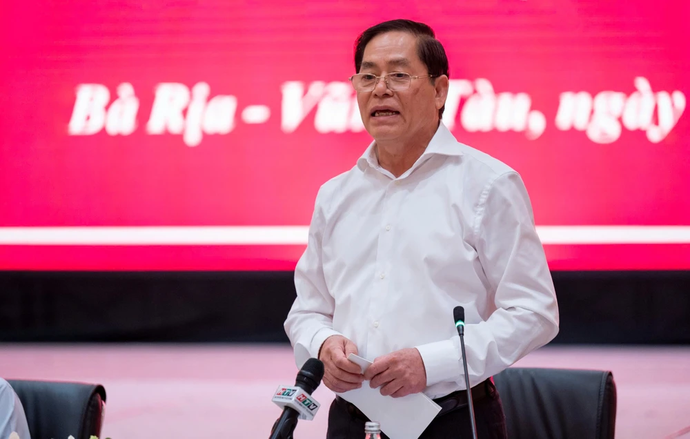 Ông Phạm Viết Thanh, Bí thư Tỉnh ủy, Chủ tịch HĐND tỉnh Bà Rịa - Vũng Tàu phát biểu tại hội nghị. Ảnh: MT Ong-Pham-Viet-Thanh.jpg