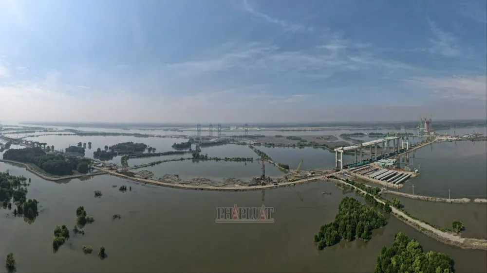 Cầu Phước An nối Bà Rịa - Vũng Tàu với Đồng Nai đang triển khai thi công. Ảnh: KN cAU-pHUOC-aN.jpg