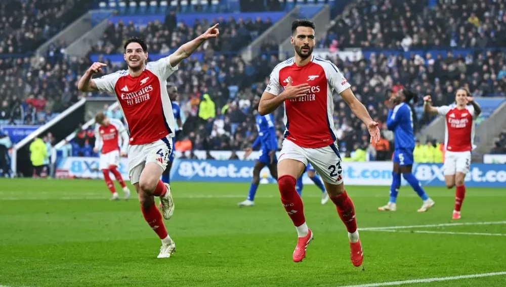Merino tỏa sáng với cú đúp bàn thắng giúp Arsenal nhọc nhằn giành 3 điểm. Ảnh: Getty