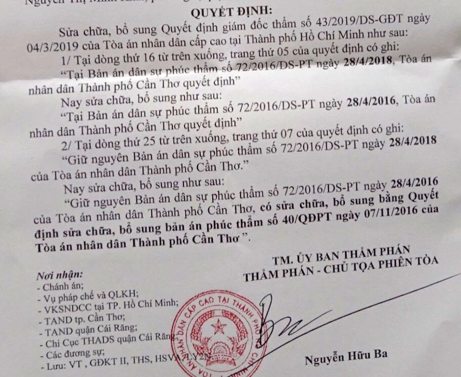 Sửa chính tả, sửa luôn nội dung bản án ảnh 2 Sửa chính tả, sửa luôn nội dung bản án ảnh 2