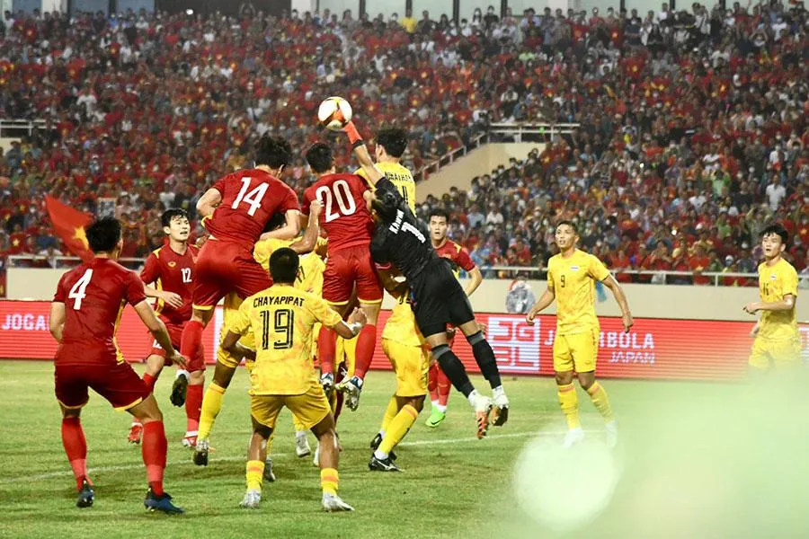 U-23 Việt Nam và U-23 Thái Lan tái đấu sau chung kết SEA Games 31. Ảnh: ANH DUY U-23 Việt Nam và U-23 Thái Lan tái đấu sau chung kết SEA Games 31. Ảnh: ANH DUY