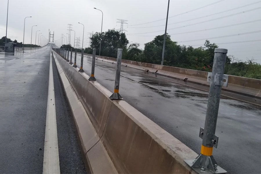 Một đoạn thuộc gói thầu J2 (đoạn giữa) của cao tốc Bến Lức - Long Thành. Ảnh: CTV