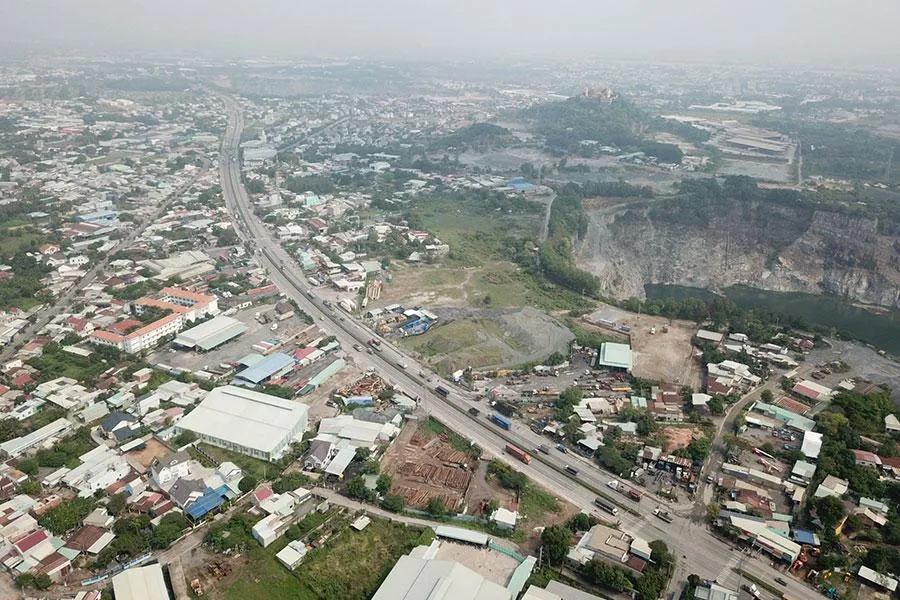Một đoạn đường vành đai 3 qua địa phận tỉnh Bình Dương đã hoàn thành và đưa vào sử dụng. Ảnh: ĐT