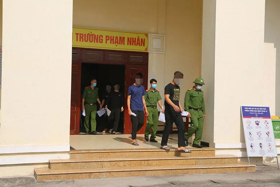 Các phạm nhân được đặc xá trong năm 2021. Ảnh: UYÊN TRANG Các phạm nhân được đặc xá trong năm 2021. Ảnh: UYÊN TRANG